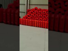 شناور لوله پلی اتیلن سنگین نارنجی با اتصال گالوانیزه گرم و پر شده با فوم پلی اورتان برای پشتیبانی از شناوری